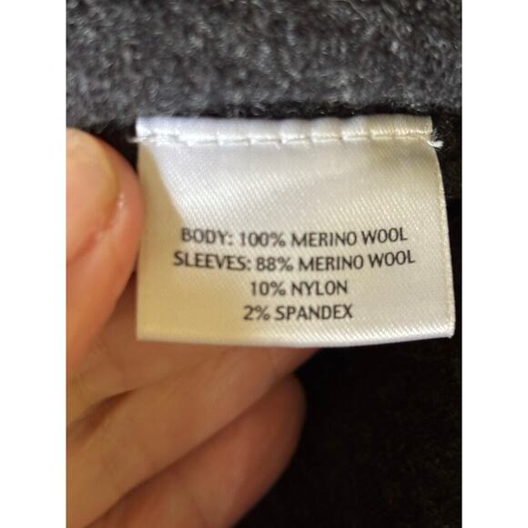 Eileen Fisher merino wool coat, black, minimalist, timeless, sustainable - Picture 6 of 6